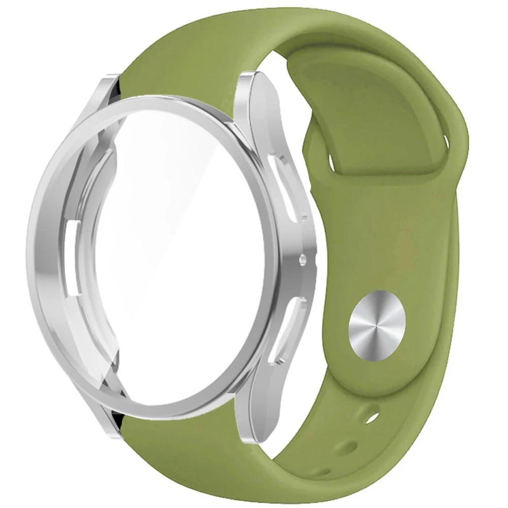 Watch Case+Strap for Samsung Galaxy Watch 6/5/4 40mm 44mm Replacement Silicone Wristband Bracelet galaxy watch 6 5 4 44mm 40mm Watch 4 40mm