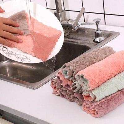 5pcs Soft Cotton Absorbent Dish Towels for Kitchen Supplier Dish Cleaning Cloth Tea Towel