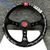12.5inch 320mm Racing Drift Steering Wheel Real Leather Deep Dish VERTEX Sim Embroidery JDM Car Accessories