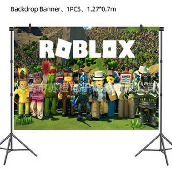 Roblox Party Supplies: Virtual World Game Decorations - Plates, Cups, Hats, Napkins, Banner