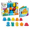 Baby Einstein Kids2 Opus the Octopus and His Sea Friends Bath Toy Set Perfect for Bath Bath or As a Birthday or Christmas Gift for Babies 3 Months and