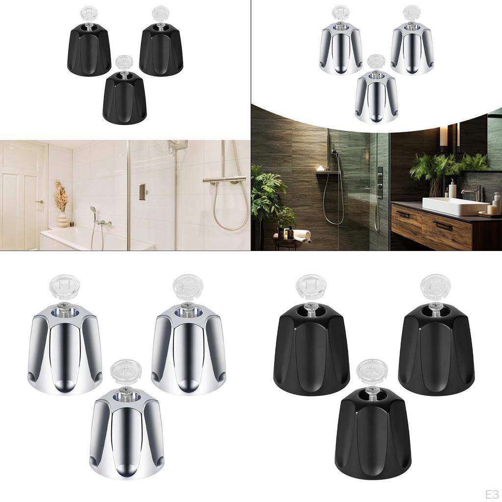 3 Pack Shower Knobs for Cold Diverter Functions in Bathroom Fixtures