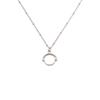 Catena Sottile Rotonda con Perline Fresche e Ciondolo a Disco Piccolo Versatile Semplice Acciaio al Titanio Non Sbiadisce Catena per la Clavicola Femminile