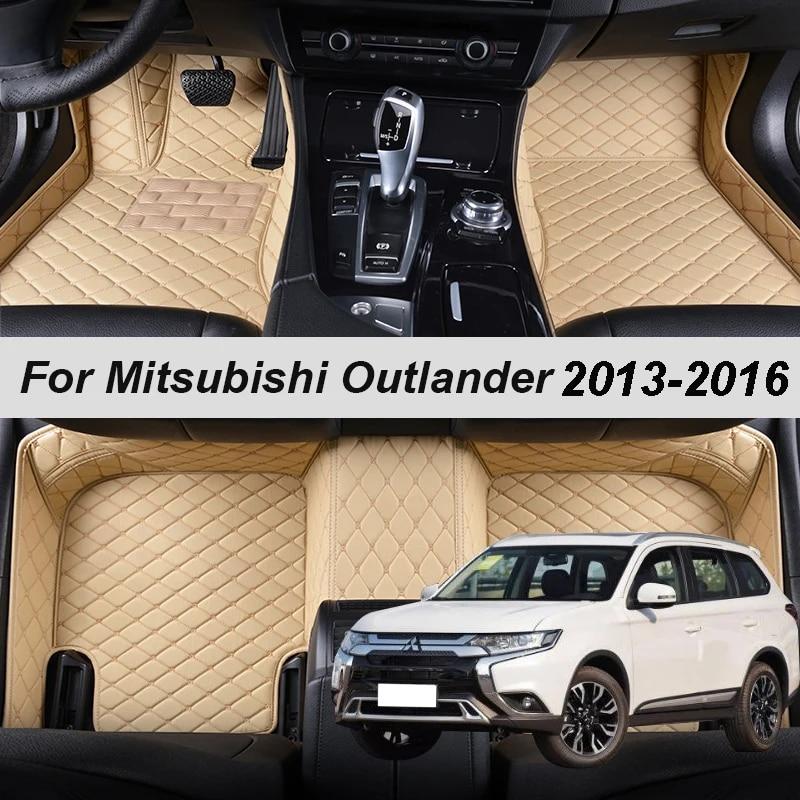 

Кожаные автомобильные коврики на заказ для Mitsubishi Outlander 2013 2014 2015 2016 5-местные ковры подушечки для ног аксессуары