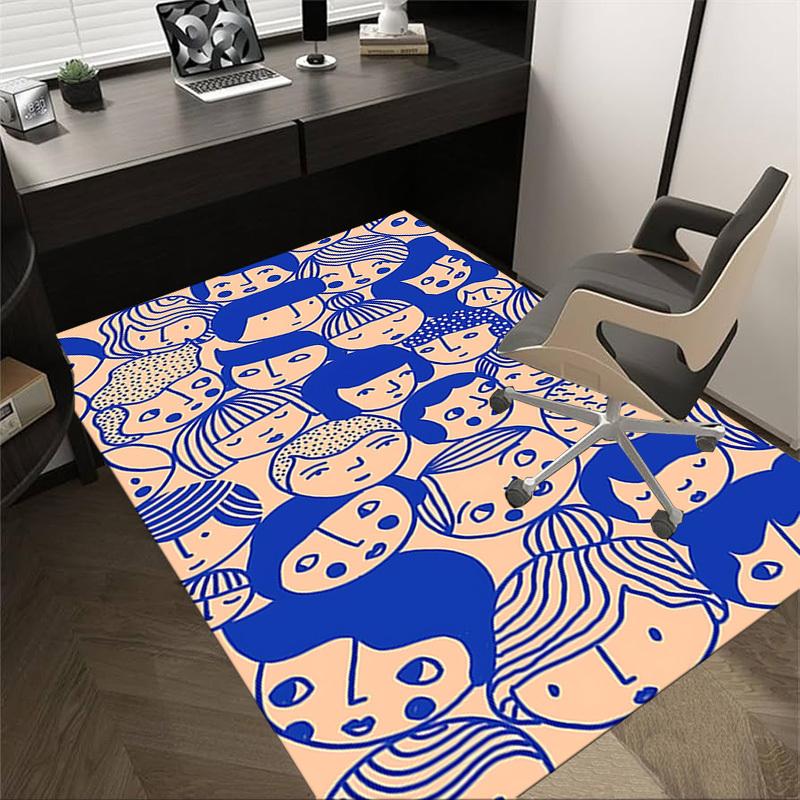 1PC Faces Pattern Extra Large Non Slip Floor carpet, Office, family, bedroom Large Area Rug Indoor Rugs, Vibrant Colors