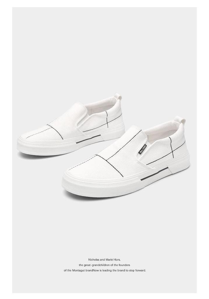 Spring Men's Trendy Slip-ons: Stylish, Comfortable, Breathable Canvas Shoes
