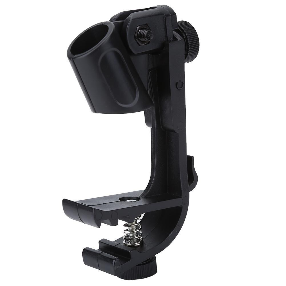 VGEBY 2-Piece Drum Microphone Stand Clamp Adjustable Microphone Holder 18mm-22mm Black