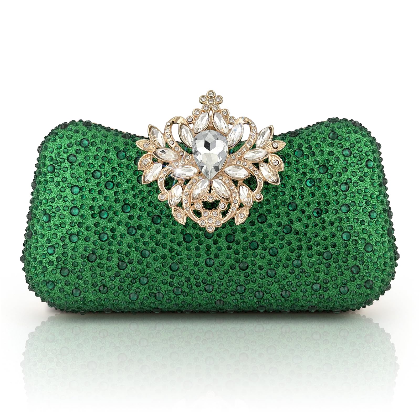 

[BoleLOJin] Emerald jewel clutch bag, wedding bag, luxury banquet bag