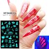 12sheet Luminous Halloween Nail sticker Fluorescent Stickers Glow In The Dark Self Adhesive Halloween Nail Art Stickers