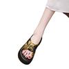 Soft Thick-soled Heightening Slippers Women's Summer 2025 New Fashion Lightweight Skirt Muffin Small Foreign-style Beach Shoes