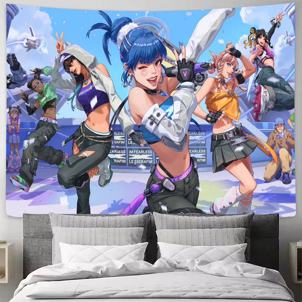 TOP Cool Popular FPS OOverwatch 2 Gaming Tapestry Popular Room Decoration Wall Tapestry Art Room Home Decor Wall Art Decor