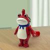 Frog Keychain Saluting Button Link Hands Realistic Texture Blue Scarf Frog Key Chain Mini Portable Lobster Clasp Backpack Pendant