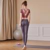 Women's Red Short Sleeve Slimming Yoga Top & Quick-Dry Running Fitness Set
