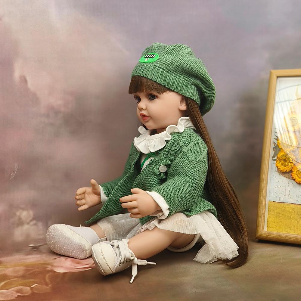 Brand Original 55 Cm Silicone Whole Body Reborn Doll Betty Wear Beautiful Sweater Suits Princess Toddler Newborn Doll Playmate Toy Kid's Birthday Gift