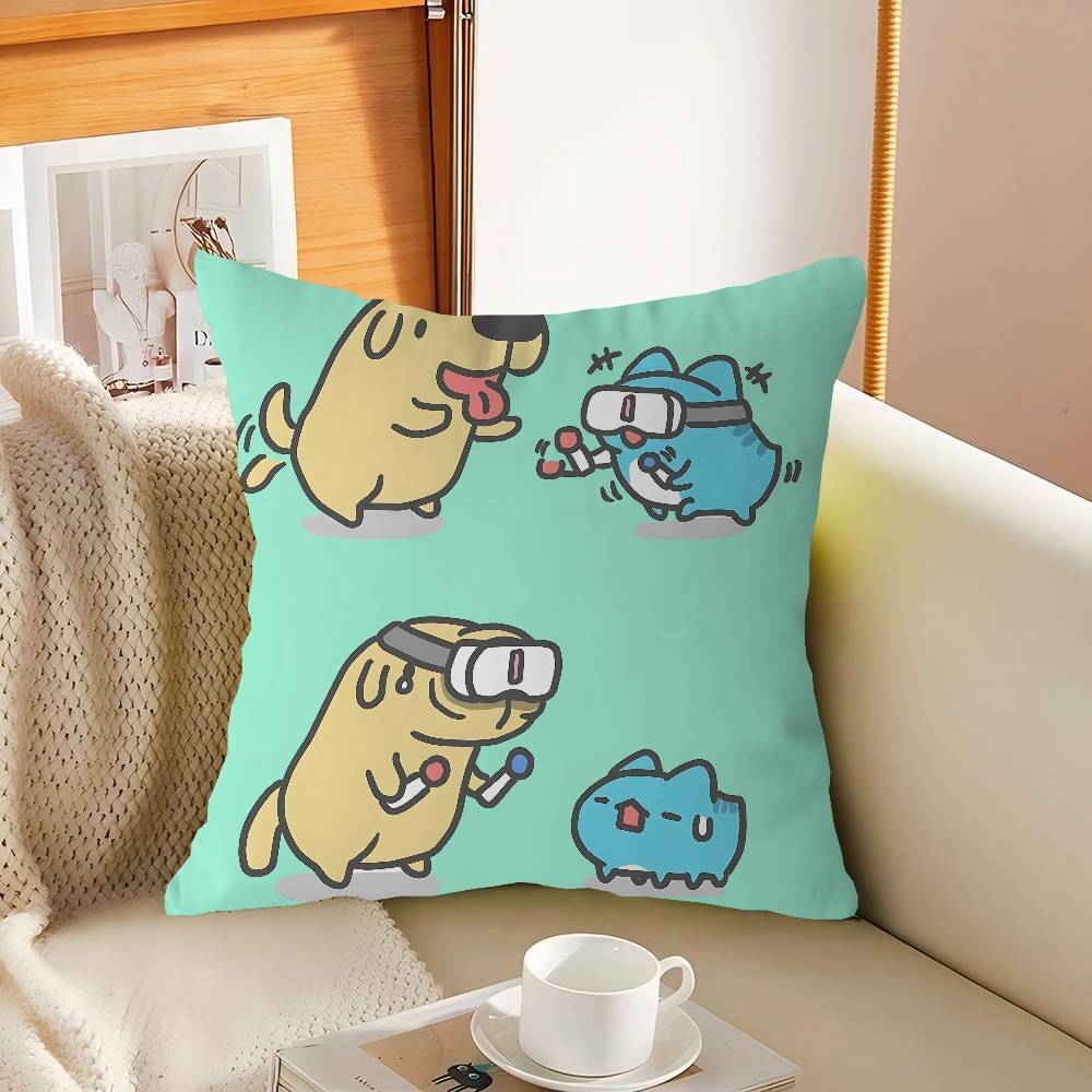B-Bugcat Capoo Cartoon Decorative Room Aesthetics Pillow Case Home Decor Bedroom Sofa Bed Couch Pillow Cover 45x45