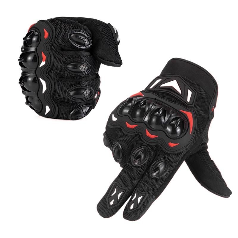 Motorcycle Gloves for Summer Touchscreen Full Finger Motorbike Riding Gloves with Protection Shell