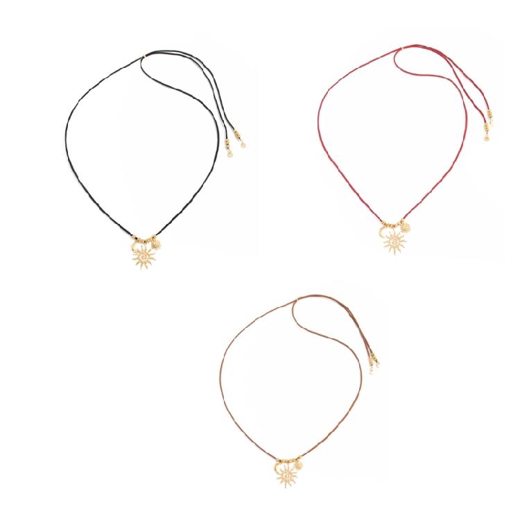 Delicate Cut Sun Charm Necklace With Metallic Finish Eye Catching Clavicle Chain Suitable For Various Occasions