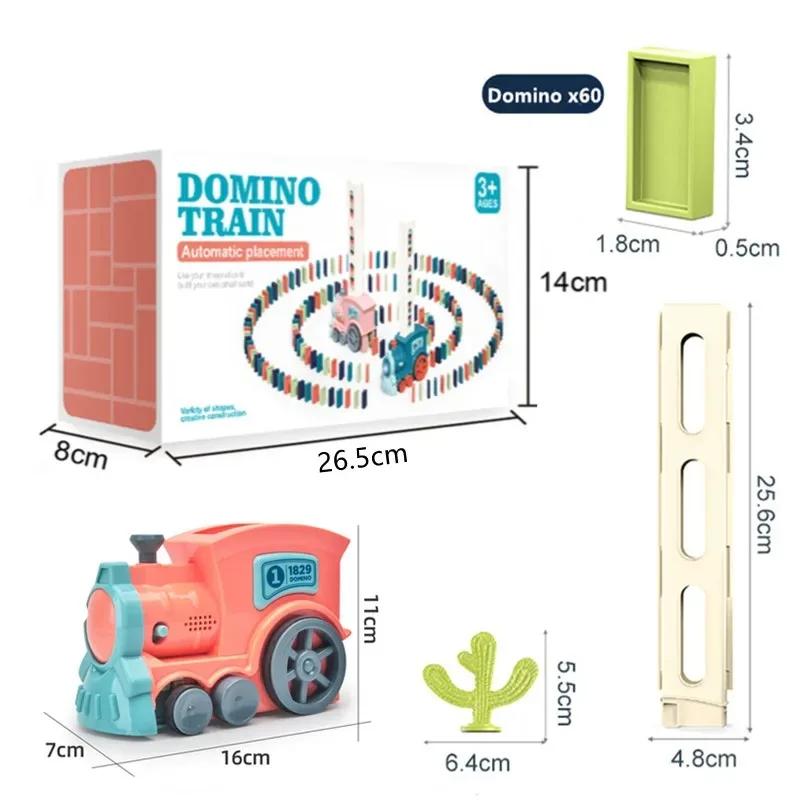 Domino Train for Kid Automatic Electric Laying Car Colorful Dominoes Set Educational Toys Blocks Birthday Gifts Boy Girls Child