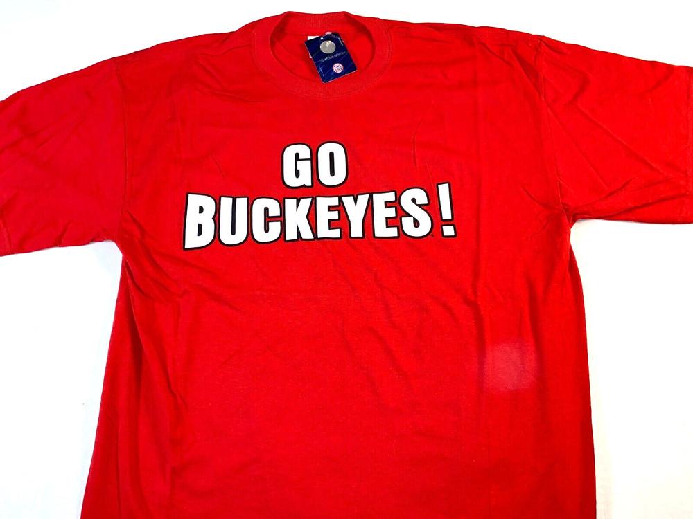 Rare! Vintage Ohio State University Go Buckeyes Big Ten Network T-Shirt New! XL Unisex T-Shirt S