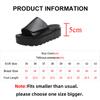 fashion Rimocy Black PU Leather Platform Slippers Women Plus Size 43 Thick Soled Sandals Woman 2024 Summer Non-slip Slides Shoes Female