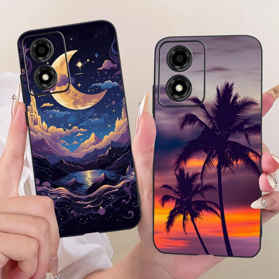Fashion Cool Case For Motorola Moto E14 Soft Black Silicone TPU Back Cover For Moto E14 Phone Cases