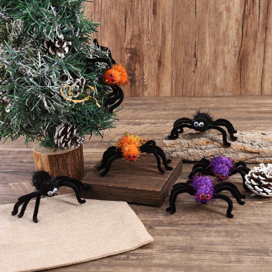 Halloween Spider Hair Clip for Kids Adults Furry Spider Hair