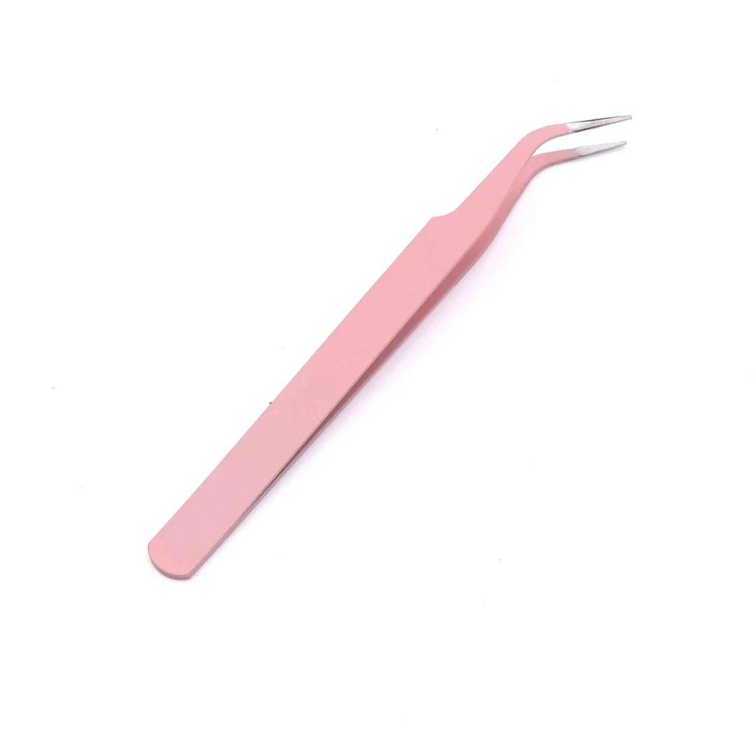 Stainless Steel Bent Tip Tweezers for False Eyelashes