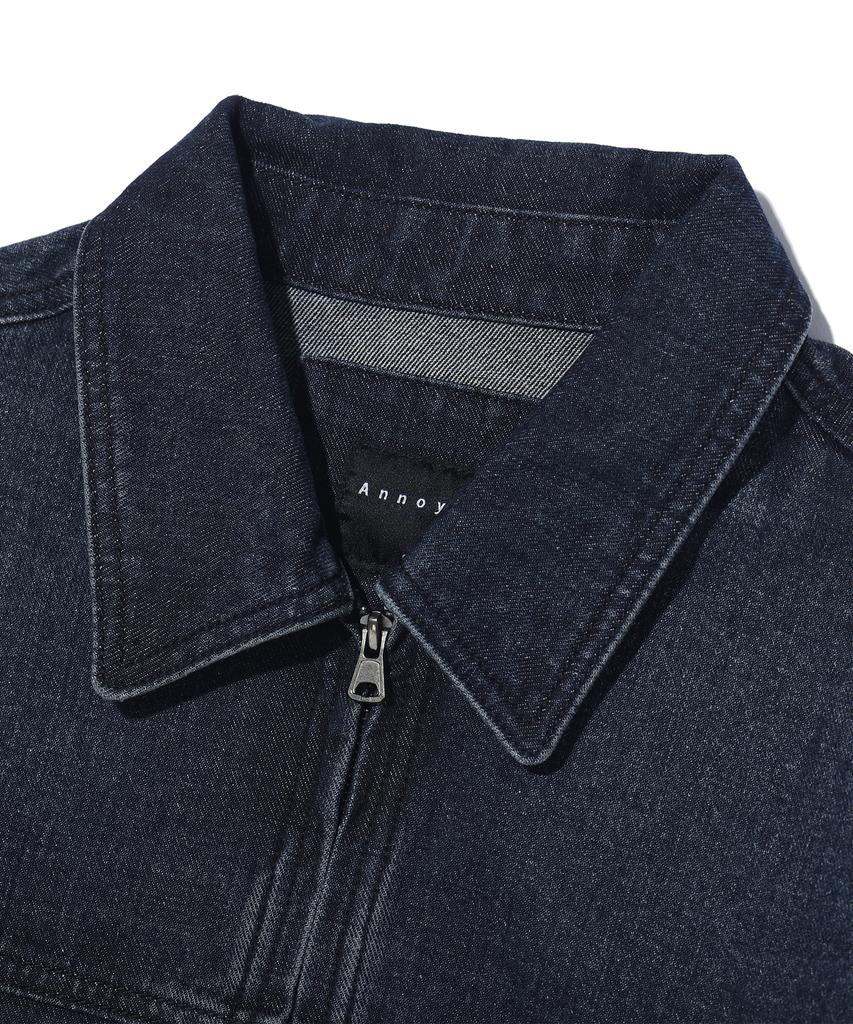 Annoyed Brushed Wash Denim Jacket Lq1Ju012_Dark Indigo