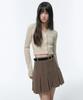 Musinsa Standard Woman Women'S Corduroy Pleated Mini Skirt [Khaki Brown]