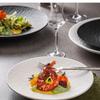 ZISIZ Creative Stone Pattern Ceramic Dinner Plate Set