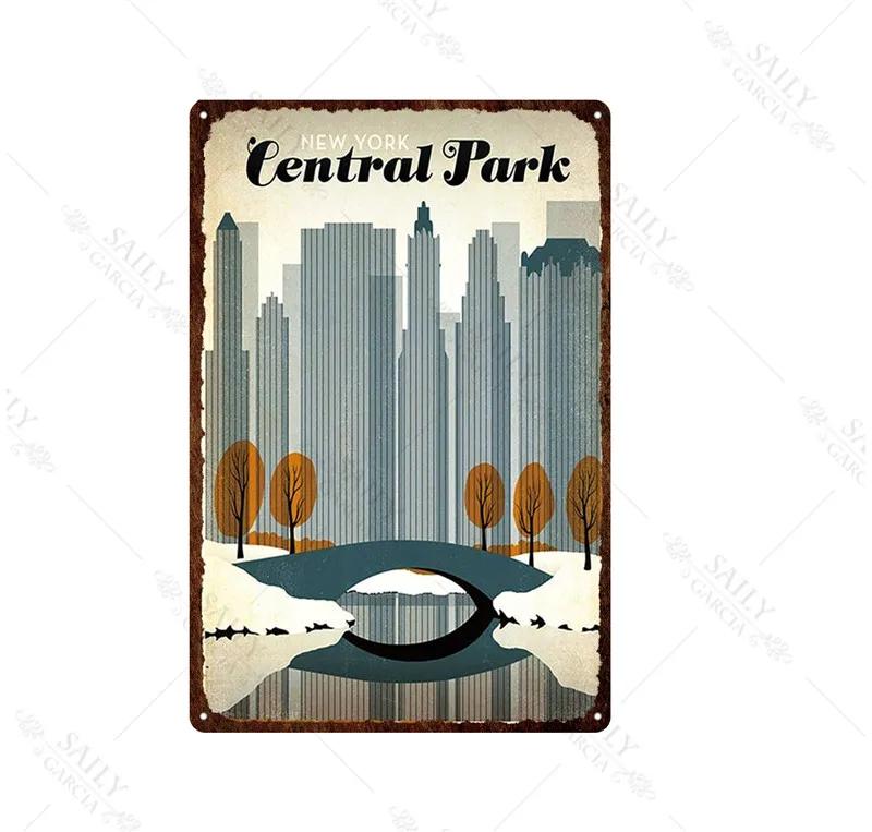 Africa City Sign Vintage Metal Sign Christmas Gift Metal Plates for Wall Art Retro Home Kids Room Decor Metal Poster 30X20Cm