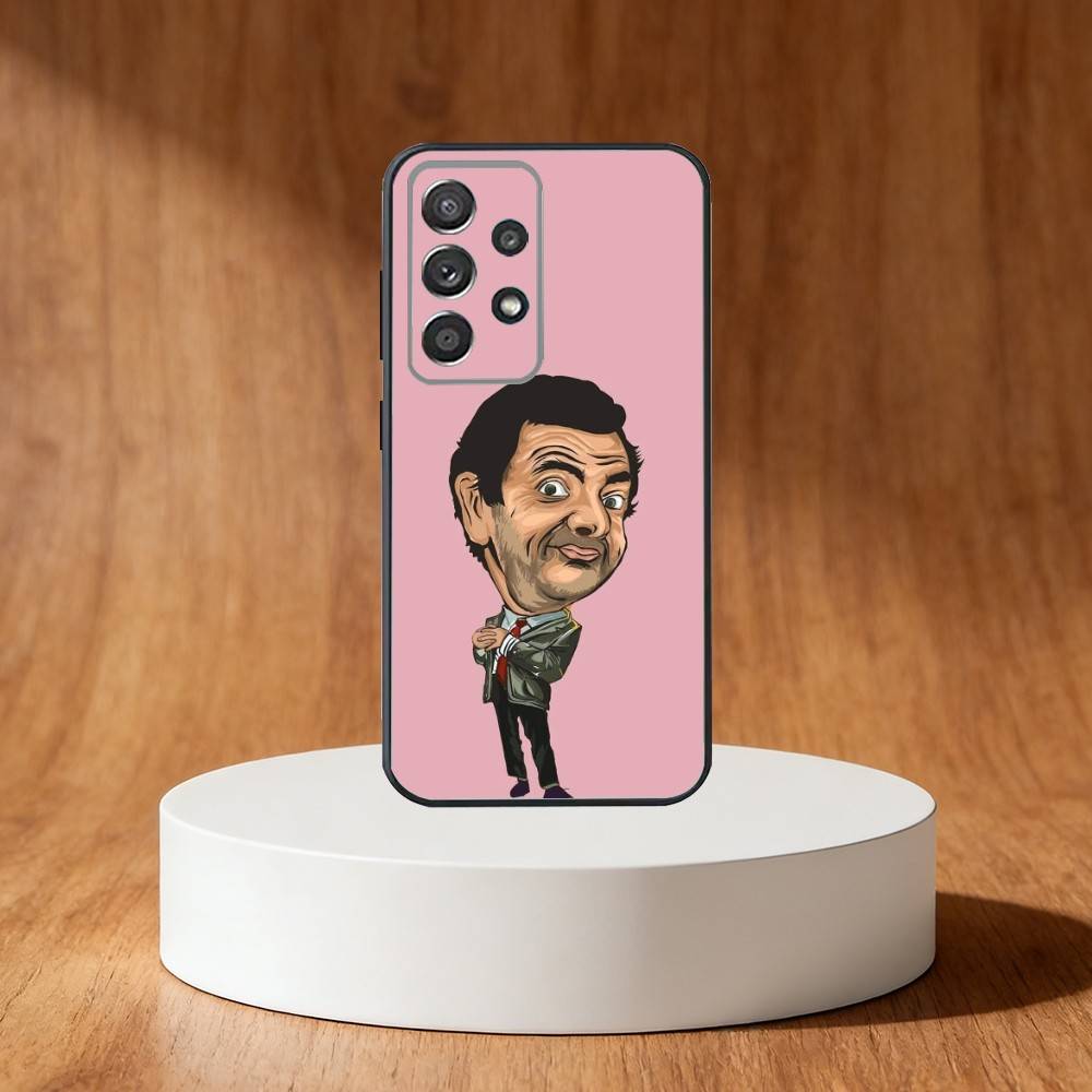 Funny Mr B- BeanS Phone Case For Samsung S25,S24,S21,S22,S23,S30,Ultra,S20,Plus,Fe,Note,10,9,5G Black Cover