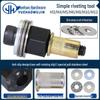 Multi-Purpose Electric Rivet Tool with Manual Wrench and Nut Head Attachment
