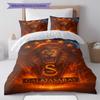 Galatasaray SK Pattern Bedding,Quilt Set Quilt Cover Pillowcase Home Birthday Gift(1 * duvet cover + 2 * pillowcase, without core)