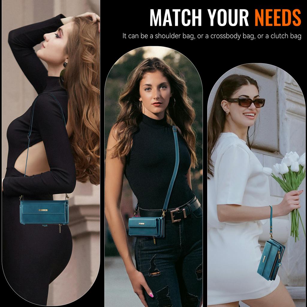 Kožené pouzdro s kapsou na kreditní kartu a šňůrkou na zip pro iPhone 17 16 15 14 13 12 11 Pro Max 17Air 16E Multifunkční kryt