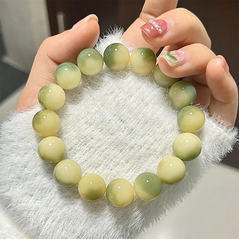 1Pcs New Natural Bodhi Root Beaded Bracelet Smudged Rouge Round Bead Buddha Beads Rosary Beads Lucky Jewelry