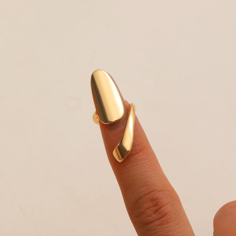 

1/3Pcs Fashionable Zircon Nail Cover Ring Creativity Metal Detachable Nail Ring Elegant Simple Hand Jewelry Accessories Gifts