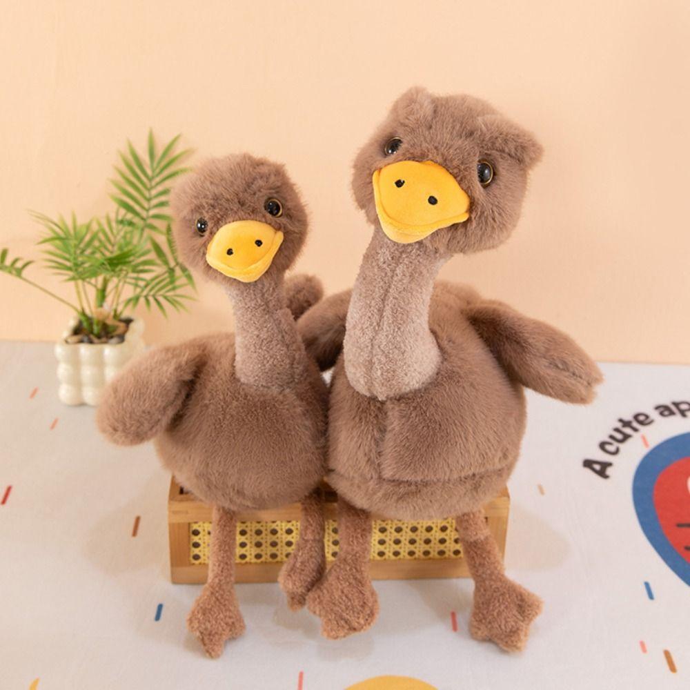 Big Eyes Ostrich Plush Toy Creative Design Wild Animal Doll Ostrich Plush Doll Backpack Hanging