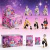 6Pcs New Kpop Devil Hunter Rumi Zoe Mira anime polyvinyl chloride character collection desktop trinkets Childrens New Year gift