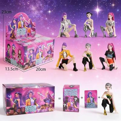 6 Pezzi Nuovo Kpop Devil Hunter Rumi Zoe Mira anime cloruro di polivinile personaggio collezione ornamenti da scrivania Regalo di Capodanno per Bambini