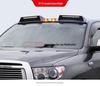 Toyota Tundra Off-road Sand & Gravel Deflector Rain Visor & Yellow Spotlight Decoration Accessory.