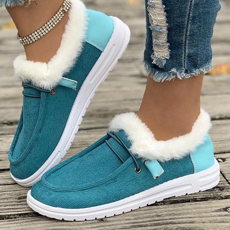 Fashion Women Boots 2025 Boots Female Plus Velvet Thickened Hairy Cotton Shoes Winter Thick Bottom Snow Loafers Woman Zapatos De Mujer