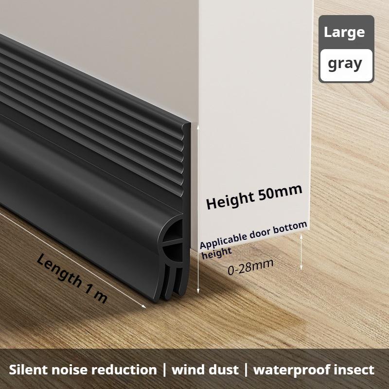 1M Door Bottom Sealing Strip TPE Flexible Cuttable Easy Installation Sliding Window Weather Stripping Triple Soundproof Strip