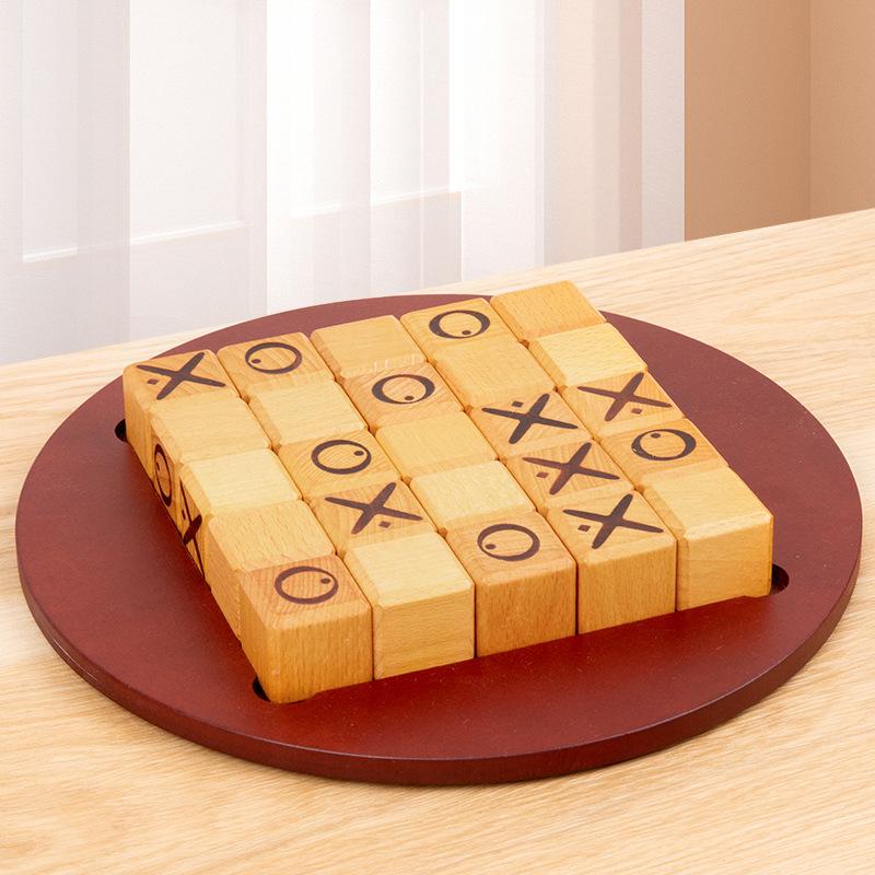 Customizable Wooden Educational Push & Squeeze Puzzle Toy Board Game Chess for Amusement Park Use оранжевый