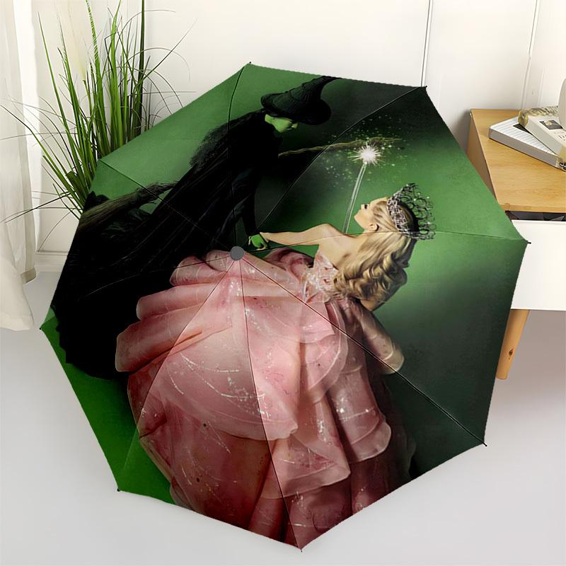 

Witch Queen Themed Automatic Opening and Closing Umbrella, Compact Travel Umbrella, Lightweight and Portable, Suitable for Beach Commuting B