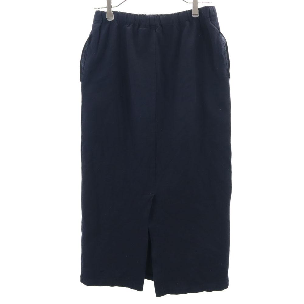 COMME des GARCONS 80s 90s Old Long length Tight Skirt Navy Waist rubber Women Used