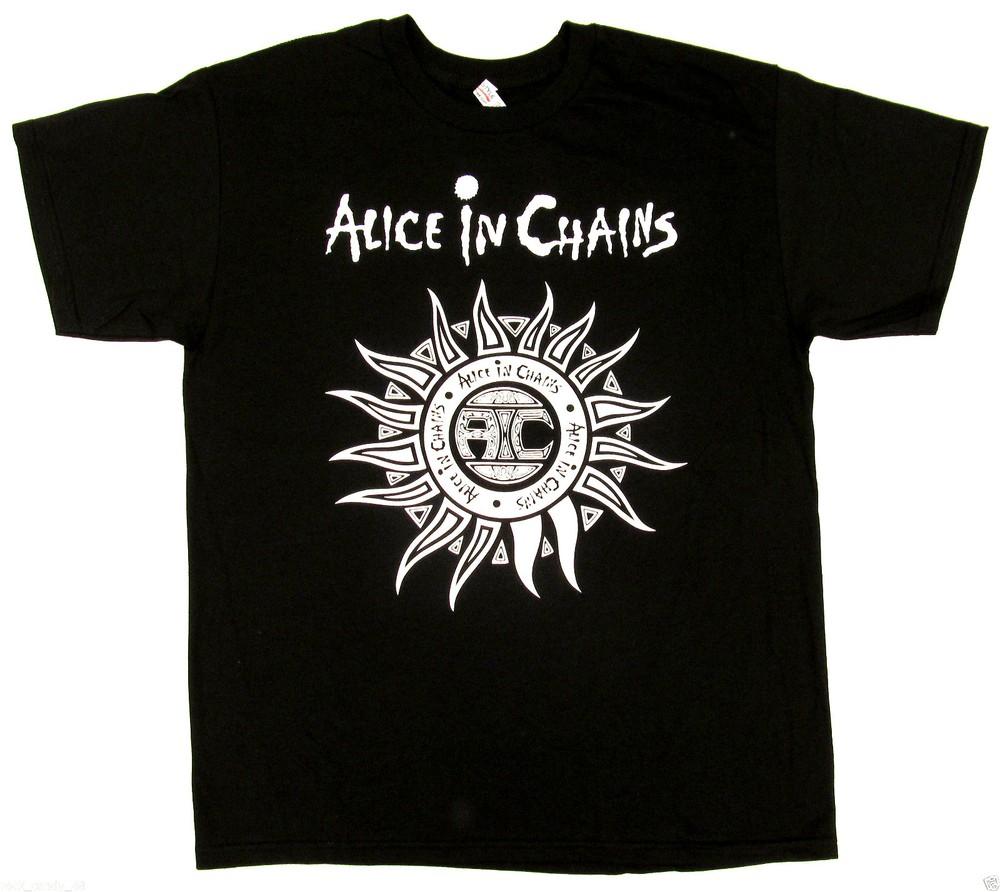 

ALICE IN CHAINS Tribal Sun T-shirt Grunge Heavy Metal Tee Adult Men s Black New Unisex T-Shirt XXL