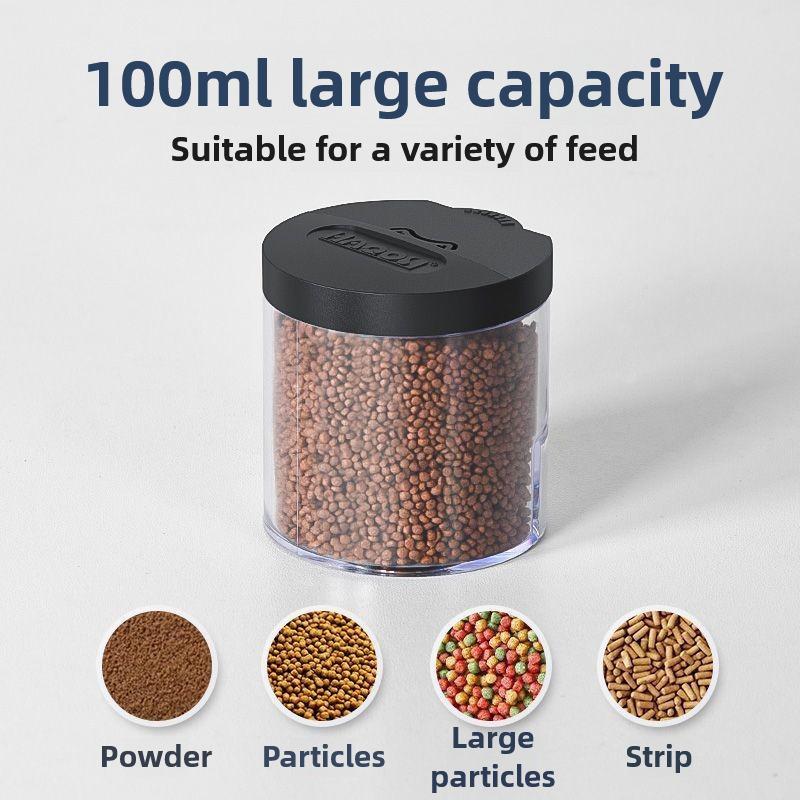 Automatic Fish Feeder 100ml/3.38oz Smart Timer Food Dispenser Easy Install for Aquarium Fish Tank Vacation Feeding