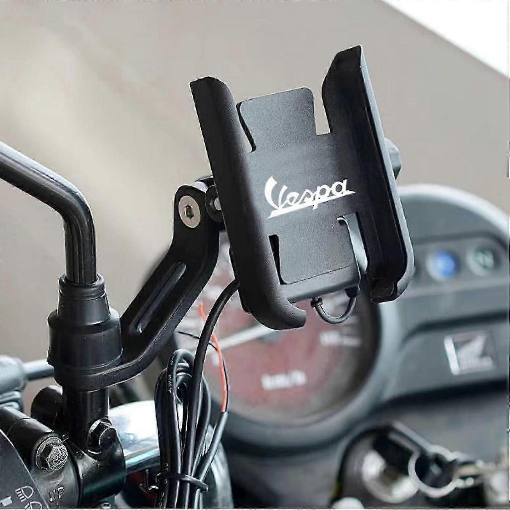 Para Vespa Lx Lxv Sprint Gts Gtv Soporte para Teléfono de Motocicleta Soporte GPS Accesorio para Espejo Retrovisor Modelos 50 150 250 300 300i