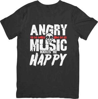 Unisexové tričko Heavy Metal Music pro muže a ženy, kvalitní bavlna, černé